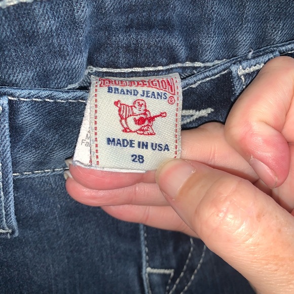 True Religion Disco J Cutoff jean shorts womens 28 - Picture 4 of 6